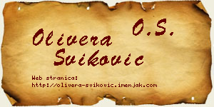 Olivera Šviković vizit kartica